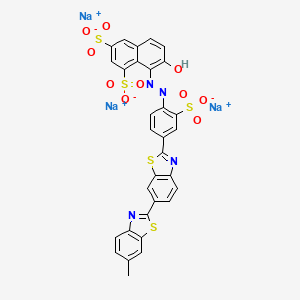 7-Hydroxy-8-((4-(6-methyl(2,6'-bibenzothiazol)-2'-yl)-2-sulphophenyl)azo)naphthalene-1,3-disulphonic acid, sodium salt