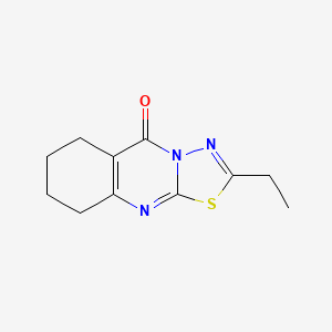 5H-1,3,4-Thiadiazolo(2,3-b)quinazolin-5-one, 6,7,8,9-tetrahydro-2-ethyl-