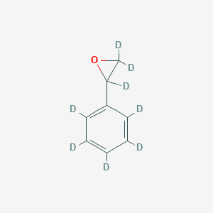 B127235 2,2,3-Trideuterio-3-(2,3,4,5,6-pentadeuteriophenyl)oxirane CAS No. 148076-33-9