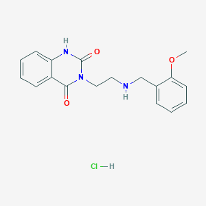 molecular formula C18H20ClN3O3 B12723507 3-(2-((2-Methoxybenzyl)amino)ethyl)quinazoline-2,4(1H,3H)-dione hydrochloride CAS No. 1956369-26-8