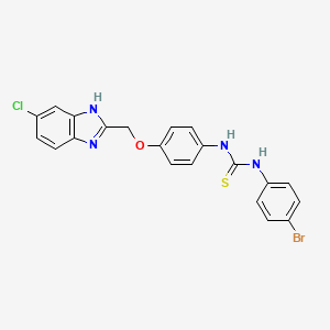 Thiourea, N-(4-bromophenyl)-N'-(4-((5-chloro-1H-benzimidazol-2-yl)methoxy)phenyl)-