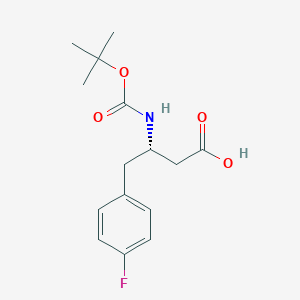 molecular formula C15H20FNO4 B1272364 (S)-3-((tert-Butoxycarbonyl)amino)-4-(4-fluorophenyl)butanoic acid CAS No. 218608-97-0