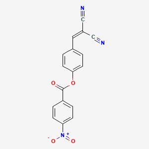 Propanedinitrile, ((4-((4-nitrobenzoyl)oxy)phenyl)methylene)-