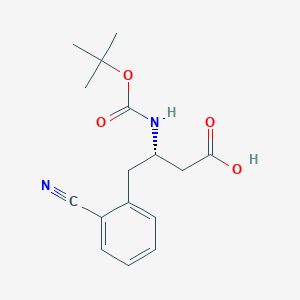 molecular formula C16H20N2O4 B1272373 Boc-(S)-3-Amino-4-(2-cyano-phenyl)-butyric acid CAS No. 270065-83-3