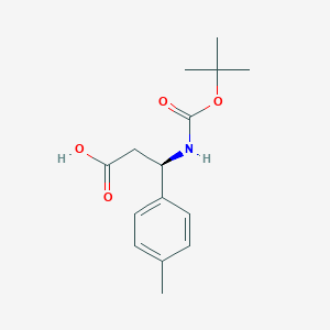 B1272380 (R)-3-((tert-Butoxycarbonyl)amino)-3-(p-tolyl)propanoic acid CAS No. 479064-97-6