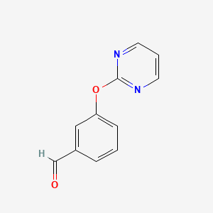 molecular formula C11H8N2O2 B1272390 3-(嘧啶-2-氧基)苯甲醛 CAS No. 263349-26-4