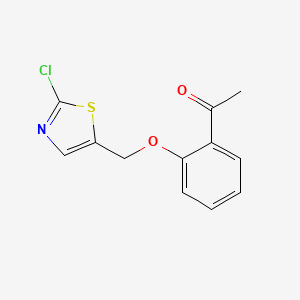molecular formula C12H10ClNO2S B1272402 1-{2-[(2-氯-1,3-噻唑-5-基)甲氧基]苯基}-1-乙酮 CAS No. 320423-63-0