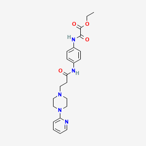 1-Piperazinepropanamide, N-(4-((ethoxyoxoacetyl)amino)phenyl)-4-(2-pyridinyl)-