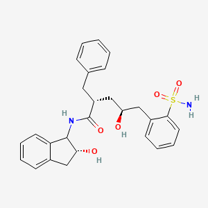 Benzenepentanamide, 2-(aminosulfonyl)-N-((1S,2R)-2,3-dihydro-2-hydroxy-1H-inden-1-yl)-gamma-hydroxy-alpha-(phenylmethyl)-, (aR,gS)-