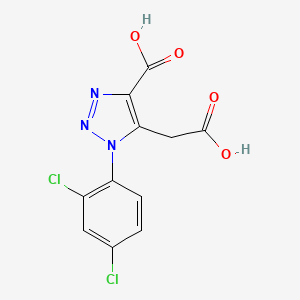 molecular formula C11H7Cl2N3O4 B1272412 5-(羧甲基)-1-(2,4-二氯苯基)-1H-1,2,3-三唑-4-羧酸 CAS No. 320418-32-4