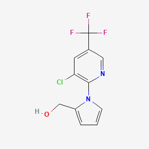 molecular formula C11H8ClF3N2O B1272416 {1-[3-chloro-5-(trifluoromethyl)-2-pyridinyl]-1H-pyrrol-2-yl}methanol CAS No. 321430-86-8