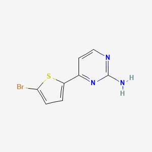 molecular formula C8H6BrN3S B1272425 4-(5-溴-2-噻吩基)-2-嘧啶胺 CAS No. 855308-66-6