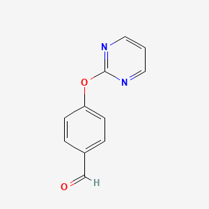 molecular formula C11H8N2O2 B1272427 4-(嘧啶-2-氧基)苯甲醛 CAS No. 433920-92-4