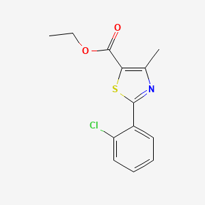 molecular formula C13H12ClNO2S B1272432 Ethyl 2-(2-chlorophenyl)-4-methyl-1,3-thiazole-5-carboxylate CAS No. 338982-17-5
