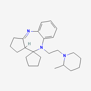 Spiro(benzo(b)cyclopenta(e)(1,4)diazepine-10(1H),1'-cyclopentane), 2,3,9,10a-tetrahydro-9-(2-(2-methyl-1-piperidinyl)ethyl)-