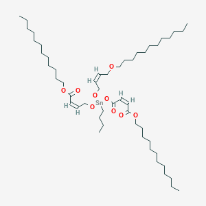 Dodecyl (Z,Z,Z)-6-butyl-6-((4-(dodecyloxy)-1,4-dioxobut-2-enyl)oxy)-5,7,12-trioxa-6-stannatetracosa-2,9-dienoate