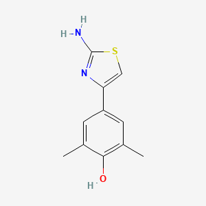 molecular formula C11H12N2OS B1272442 4-(2-氨基-1,3-噻唑-4-基)-2,6-二甲基苯酚 CAS No. 863305-85-5