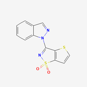 IH-Indazole, 1-thieno(2,3-d)isothiazol-3-yl-, S,S-dioxide