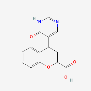 3,4-Dihydro-4-(1,4-dihydro-4-oxo-5-pyrimidinyl)-2H-1-benzopyran-2-carboylic acid