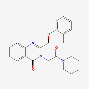 Piperidine, 1-((2-((2-methylphenoxy)methyl)-4-oxo-3(4H)-quinazolinyl)acetyl)-