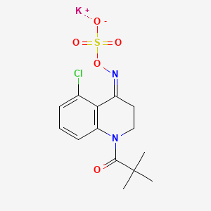 Hydroxylamine-O-sulfonic acid, N-(5-chloro-1-(2,2-dimethyl-1-oxopropyl)-2,3-dihydro-4(1H)-quinolinylidene)-, potassium salt