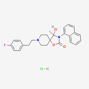 1-Oxa-3,8-diazaspiro(4.5)decan-2-one, 8-(2-(4-fluorophenyl)ethyl)-4-hydroxy-4-methyl-3-(1-naphthalenyl)-, monohydrochloride