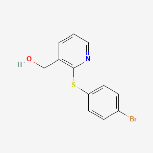 molecular formula C12H10BrNOS B1272451 {2-[(4-Bromophenyl)sulfanyl]-3-pyridinyl}methanol CAS No. 338982-33-5