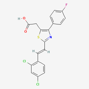 2-(2-(2,4-Dichlorophenyl)ethenyl)-4-(4-fluorophenyl)-5-thiazoleacetic acid