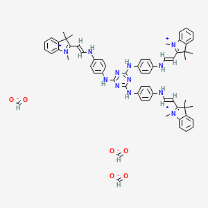 2,2',2''-(1,3,5-Triazine-2,4,6-triyltris(imino-p-phenyleneiminovinylene))tris(1,3,3-trimethyl-3H-indolium) triformate