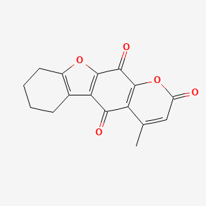 6,7,8,9-Tetrahydro-4-methyl-2H-benzofuro(3,2-g)-1-benzopyran-2,5,11-trione