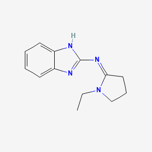 molecular formula C13H16N4 B12724571 N-(1-Ethyl-2-pyrrolidinylidene)-1H-benzimidazol-2-amine CAS No. 84859-03-0