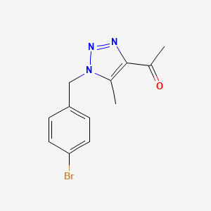 molecular formula C12H12BrN3O B1272464 1-[1-(4-溴苄基)-5-甲基-1H-1,2,3-三唑-4-基]-1-乙酮 CAS No. 885950-25-4
