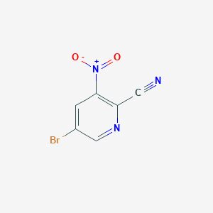 molecular formula C6H2BrN3O2 B1272476 5-溴-2-氰基-3-硝基吡啶 CAS No. 573675-25-9