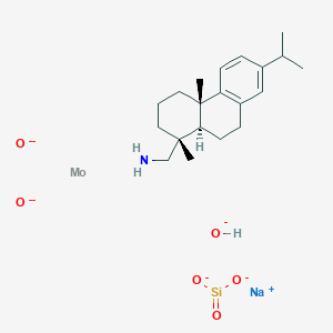 sodium;[(1R,4aS,10aR)-1,4a-dimethyl-7-propan-2-yl-2,3,4,9,10,10a-hexahydrophenanthren-1-yl]methanamine;dioxido(oxo)silane;molybdenum;oxygen(2-);hydroxide