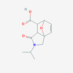 molecular formula C12H15NO4 B1272492 1-Oxo-2-(propan-2-yl)-1,2,3,6,7,7a-hexahydro-3a,6-epoxyisoindole-7-carboxylic acid CAS No. 436811-01-7