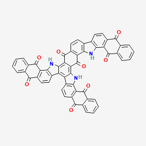 3,34,40-triazapentadecacyclo[34.23.0.02,18.04,17.05,14.07,12.019,35.020,33.023,32.025,30.038,58.039,55.041,54.042,51.044,49]nonapentaconta-1,4(17),5(14),7,9,11,15,18,20(33),21,23(32),25,27,29,35,38(58),39(55),41(54),42(51),44,46,48,52,56-tetracosaene-6,13,24,31,37,43,50,59-octone