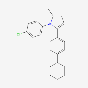 1H-Pyrrole, 1-(4-chlorophenyl)-2-(4-cyclohexylphenyl)-5-methyl-