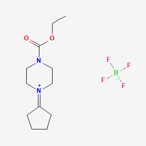 Piperazinium, 1-cyclopentylidene-4-(ethoxycarbonyl)-, tetrafluoroborate(1-)