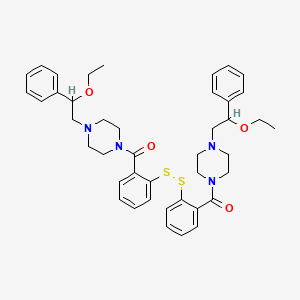 4-(2-Ethoxy-2-phenylethyl)piperazinyl 2-((2-((4-(2-ethoxy-2-phenylethyl)piperazinyl)carbonyl)phenyl)disulfanyl)phenyl ketone