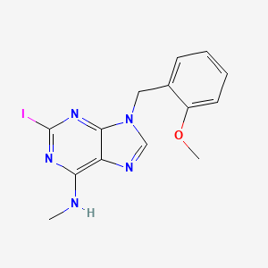 2-iodo-9-[(2-methoxyphenyl)methyl]-N-methylpurin-6-amine