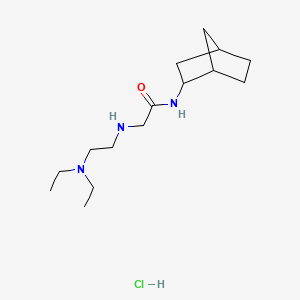 2-((2-(Diethylamino)ethyl)amino)-N-(2-norbornanyl)acetamide hydrochloride