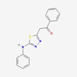 Ethanone, 1-phenyl-2-(5-(phenylamino)-1,3,4-thiadiazol-2-yl)-