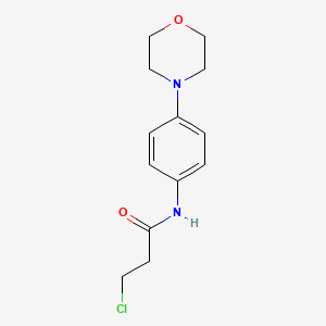 molecular formula C13H17ClN2O2 B1272526 3-chloro-N-(4-morpholinophenyl)propanamide CAS No. 250714-83-1