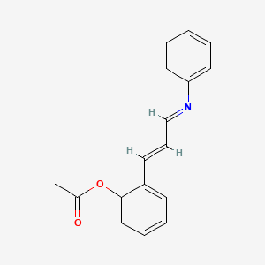 Phenol, 2-(3-(phenylimino)-1-propenyl)-, acetate (ester)