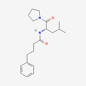 Benzenebutanamide, N-(3-methyl-1-(1-pyrrolidinylcarbonyl)butyl)-, (S)-