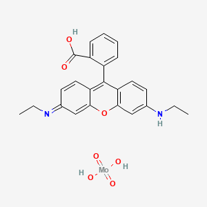 Xanthylium, 9-(2-carboxyphenyl)-3,6-bis(ethylamino)-, molybdate