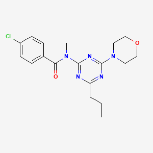 Benzamide, 4-chloro-N-methyl-N-(4-(4-morpholinyl)-6-propyl-1,3,5-triazin-2-yl)-