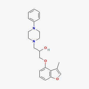 alpha-(((3-Methyl-4-benzofuranyl)oxy)methyl)-4-phenyl-1-piperazineethanol