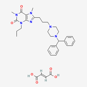 8-[3-(4-benzhydrylpiperazin-1-yl)propyl]-1,7-dimethyl-3-propylpurine-2,6-dione;(E)-but-2-enedioic acid