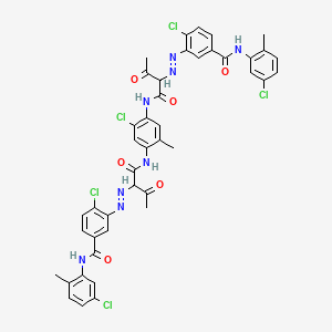 3,3'-((2-Chloro-5-methyl-p-phenylene)bis(imino(1-acetyl-2-oxoethylene)azo))bis(4-chloro-N-(5-chloro-o-tolyl)benzamide)